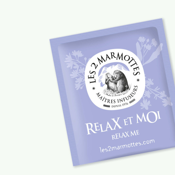 sachet de tisane Relax et Moi, infusion camomille verveine tilleul pour le soir