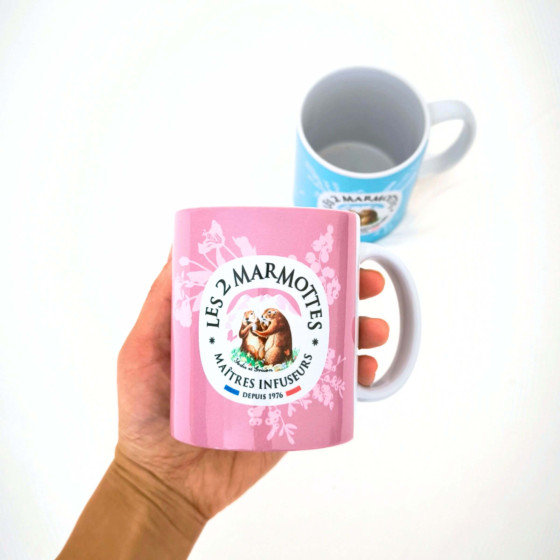 Lot de 2 mugs illustrés les 2 marmottes