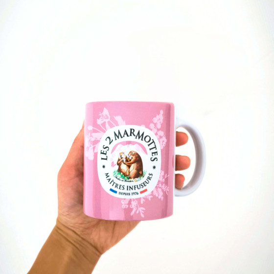 Mug rose pour tisanes et thés