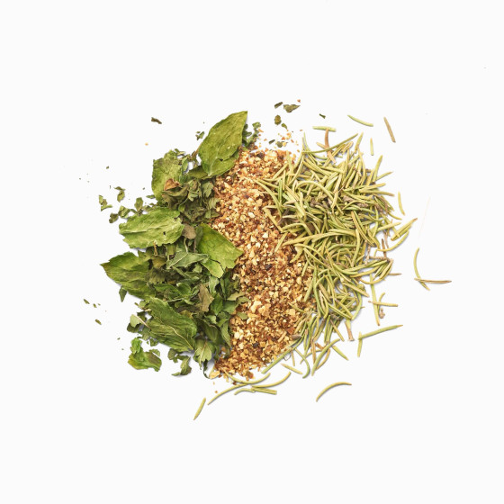 Plantes de l'infusion naturelle Retour de soirée : romarin menthe citron vert Plantes de l'infusion naturelle Retour de soirée : romarin menthe citron vert