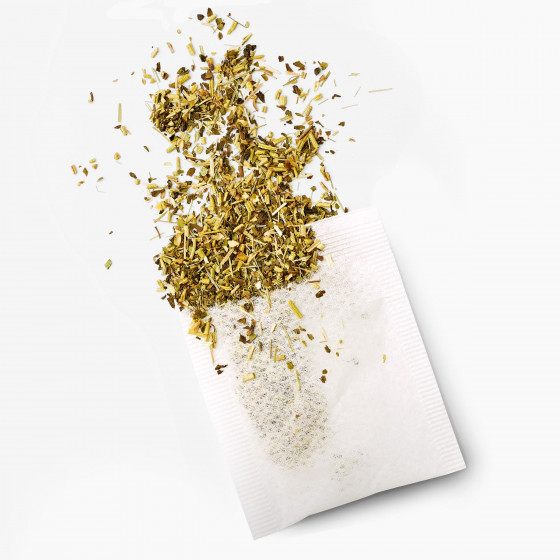 Sachet d'infusion Retour de soirée en fibres naturelles, sans ficelle Sachet d'infusion Retour de soirée en fibres naturelles, sans ficelle