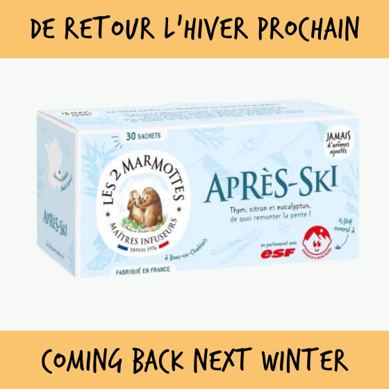 La tisane après ski sera disponible à la vente à la saison froide