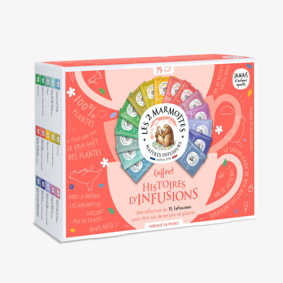 Coffret cadeau tisanes sans thés, Histoires d'Infusions, tisanes locales made in France Coffret cadeau tisanes sans thés, Histoires d'Infusions, tisanes locales made in France