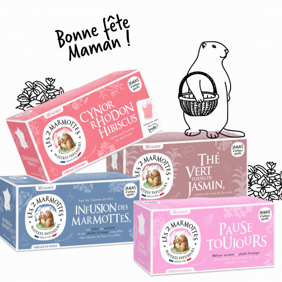 Pack 4 tisanes pour la fête des mères Pack 4 tisanes pour la fête des mères