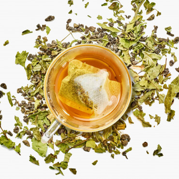 Thé vert à la menthe biologique Les 2 Marmottes - Made in France - Sans arômes ajoutés