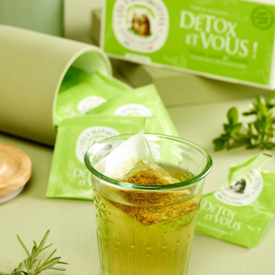 Tisane Detox et Vous curcuma et romarin fabriquée en France - Sans arômes ajoutés Tisane Detox et Vous curcuma et romarin fabriquée en France - Sans arômes ajoutés