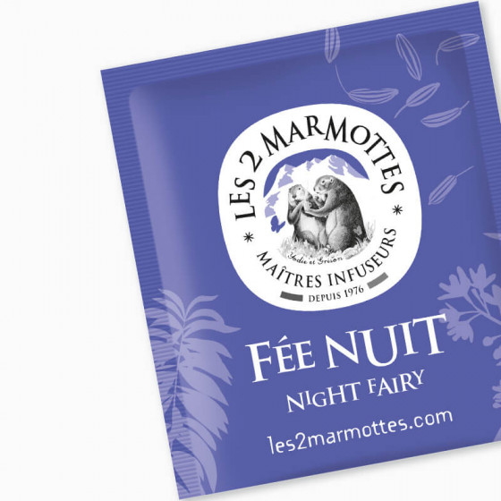 Sachet bleu de tisane Fée Nuit les 2 marmottes