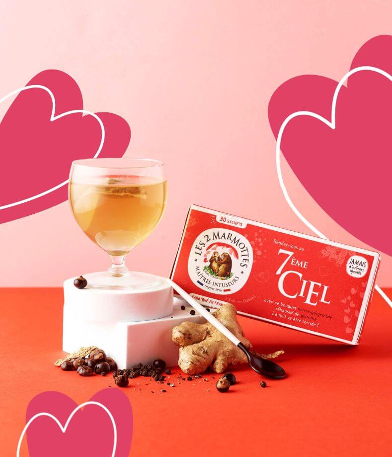 Infusion au gingembre pour la soirée de saint valentin