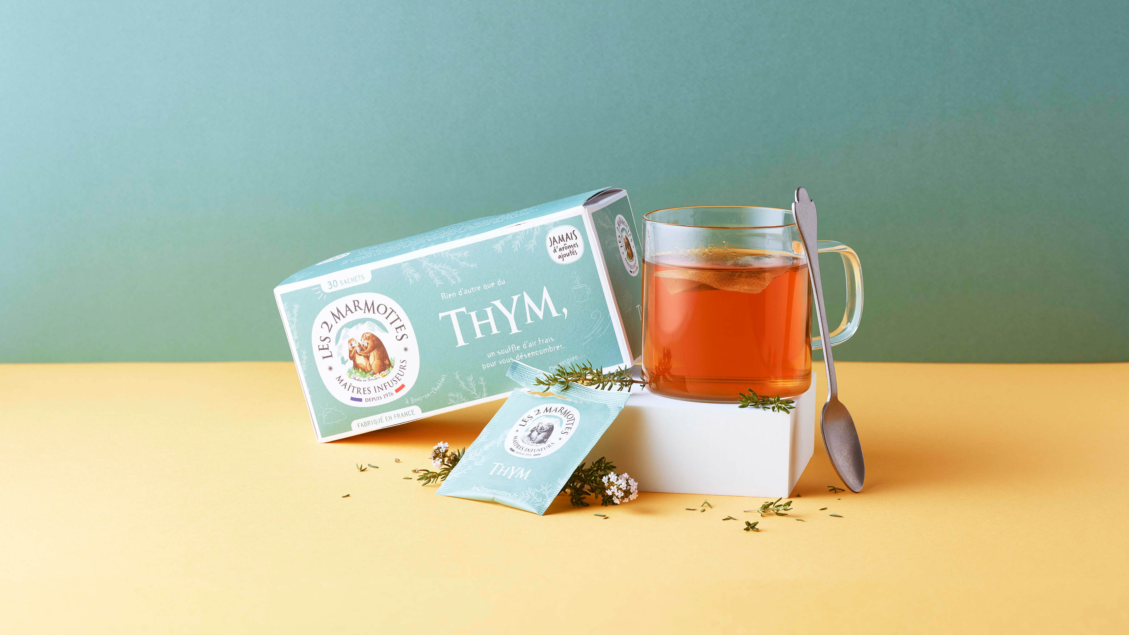 Infusion thym, pure tisane de thym pour les maux d'hiver