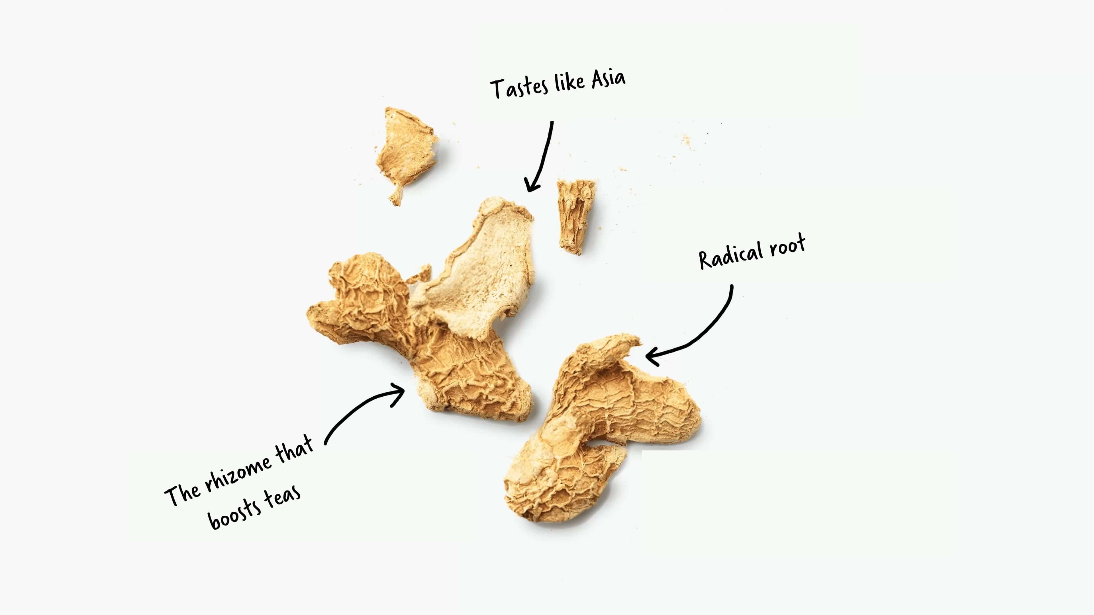 dried ginger will be used in herbal teas, no need for added flavourings