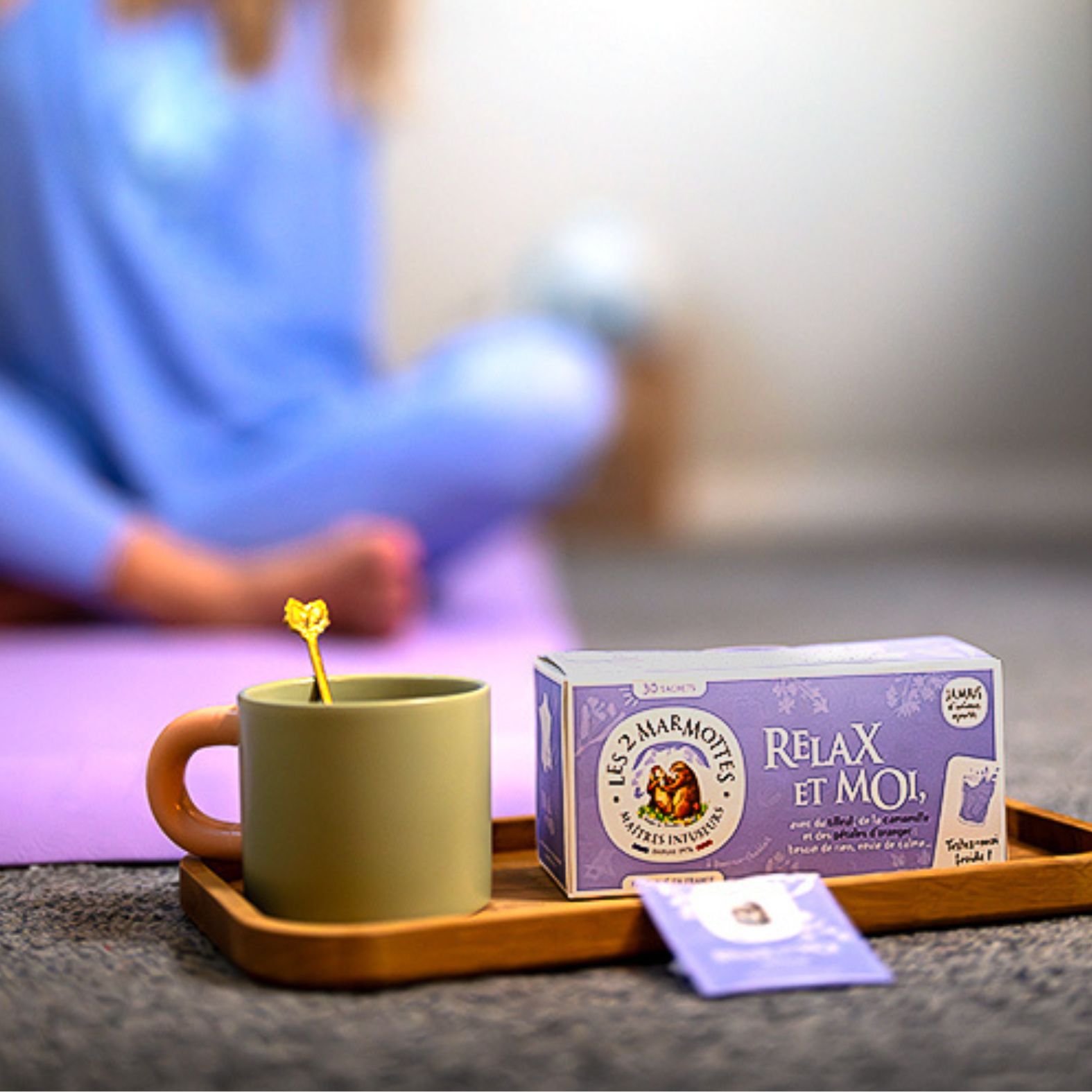 Soothing blend for relaxation: herbal tea Les 2 Marmottes