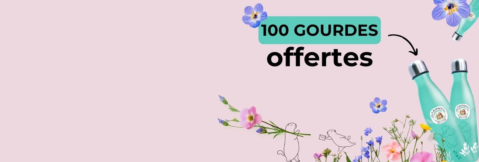 1 gourde isotherme offerte pour les 100 premieres commandes >60€