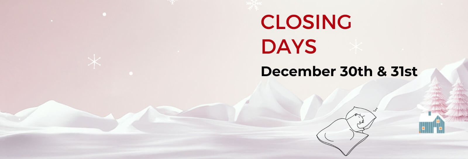 Burrow is closed on dec. 30th & 31st