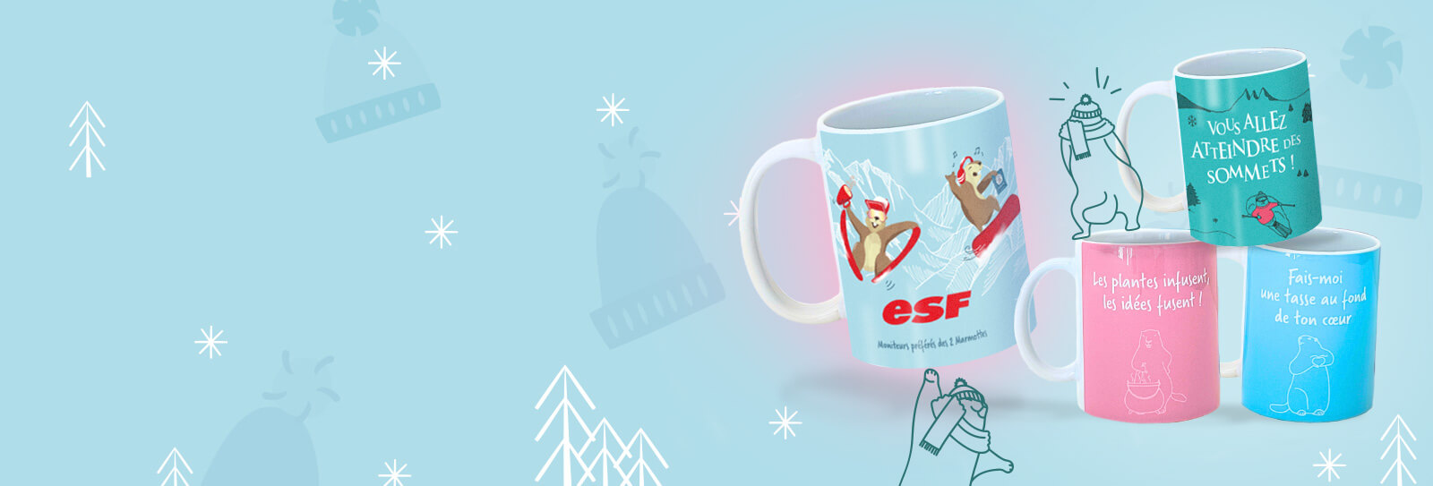 Offre mugs : 20% sur les mugs + 1 mug offert dès 35€ d'achat